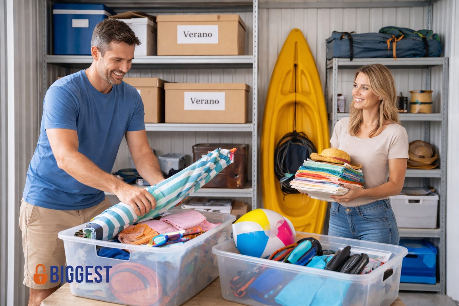 Organizar y almacenar los artículos de verano