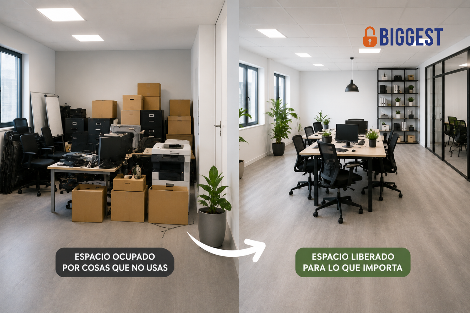 liberar espacio en una oficina